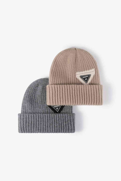 HAPPY Contrast Beanie