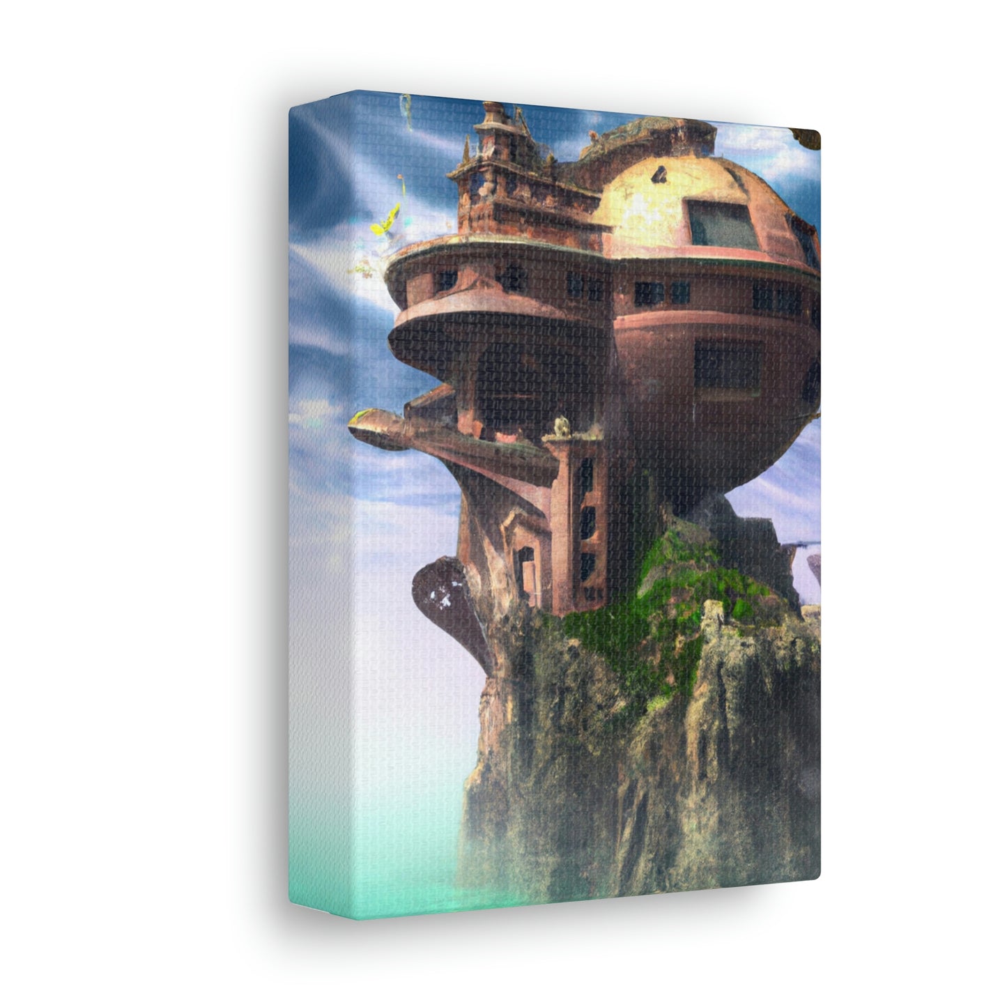 "Explorando planetas distantes en el Sky Castle" - The Alien Canva