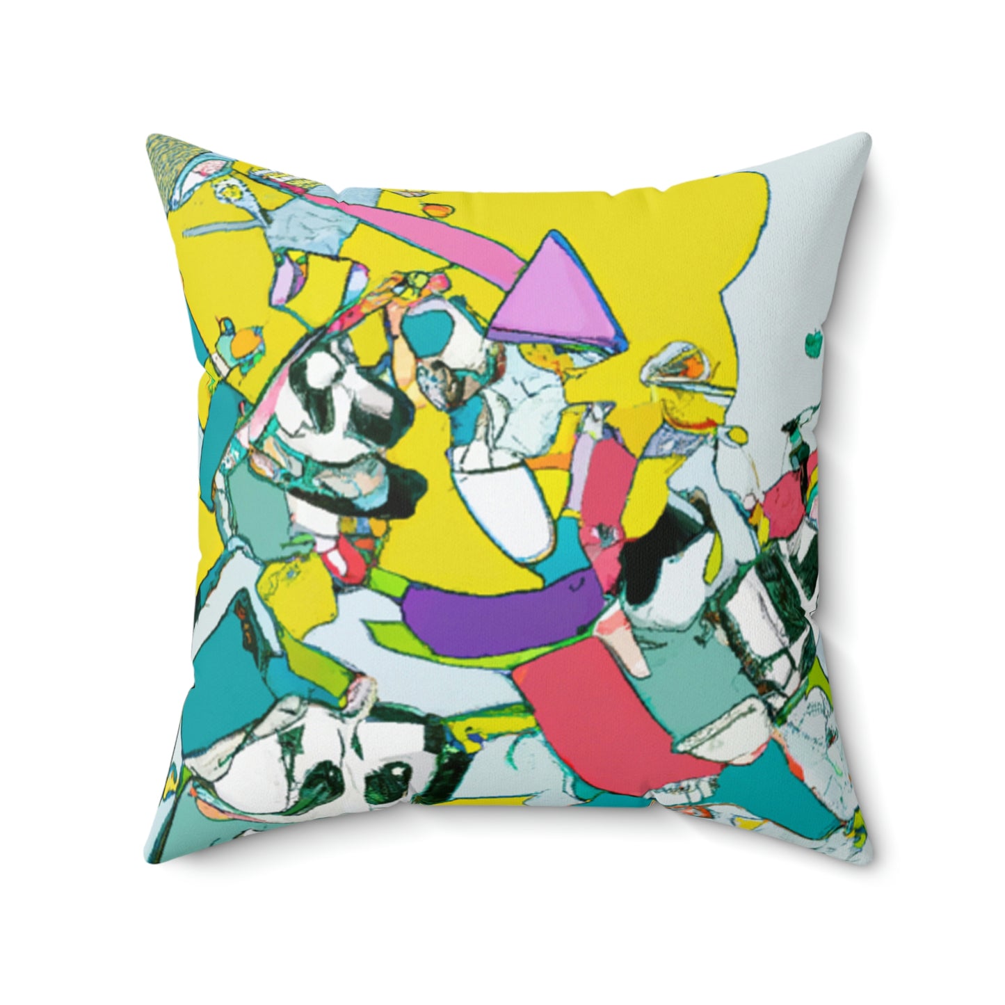 Robotic Rebellion: A Battle for Power. - The Alien Square Pillow