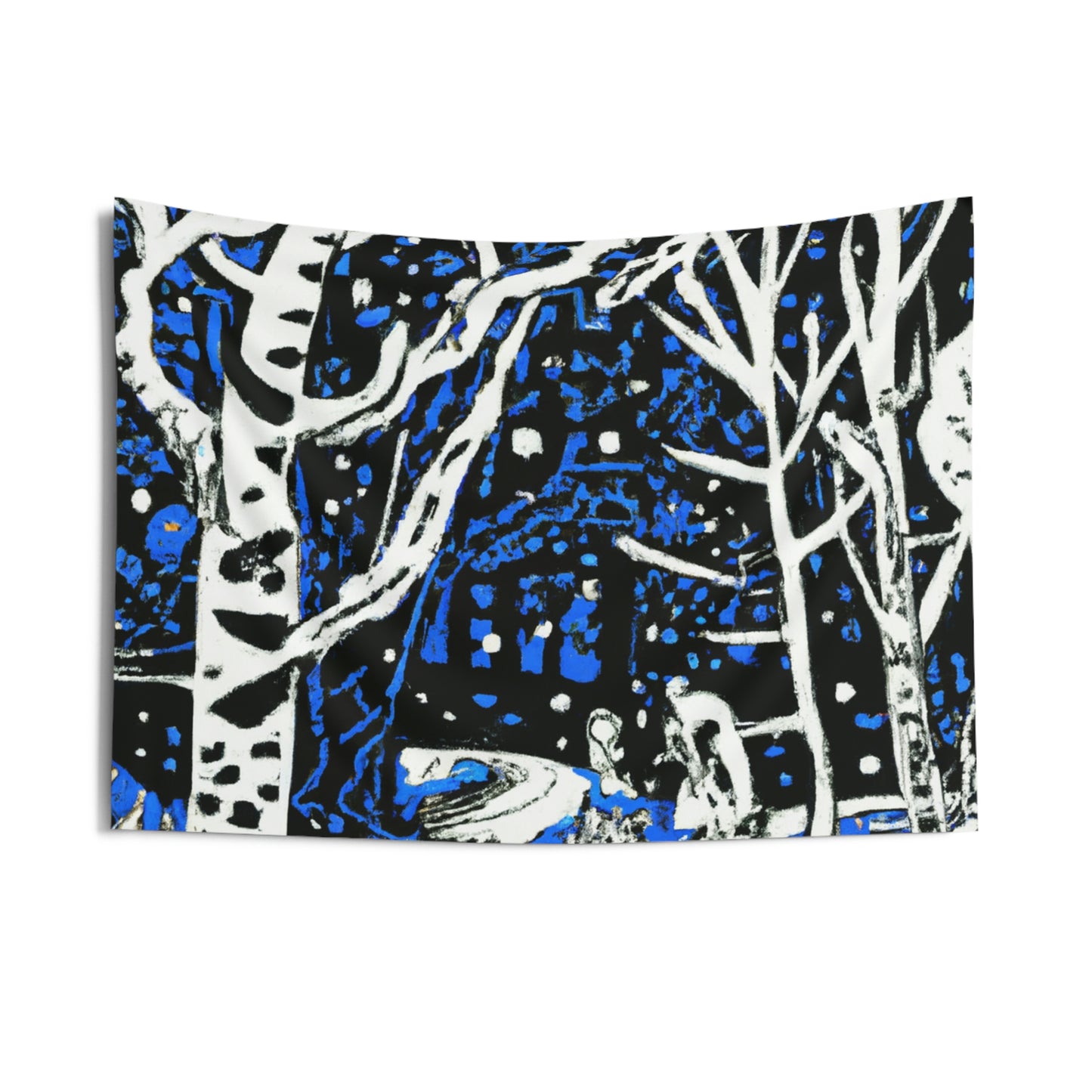 Snowy Forest Night: A Fairytale Odyssey - The Alien Wall Tapestries