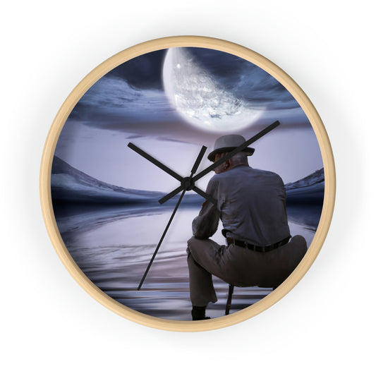 Moonlight Reflections on a Quiet Lake – Die Alien-Wanduhr