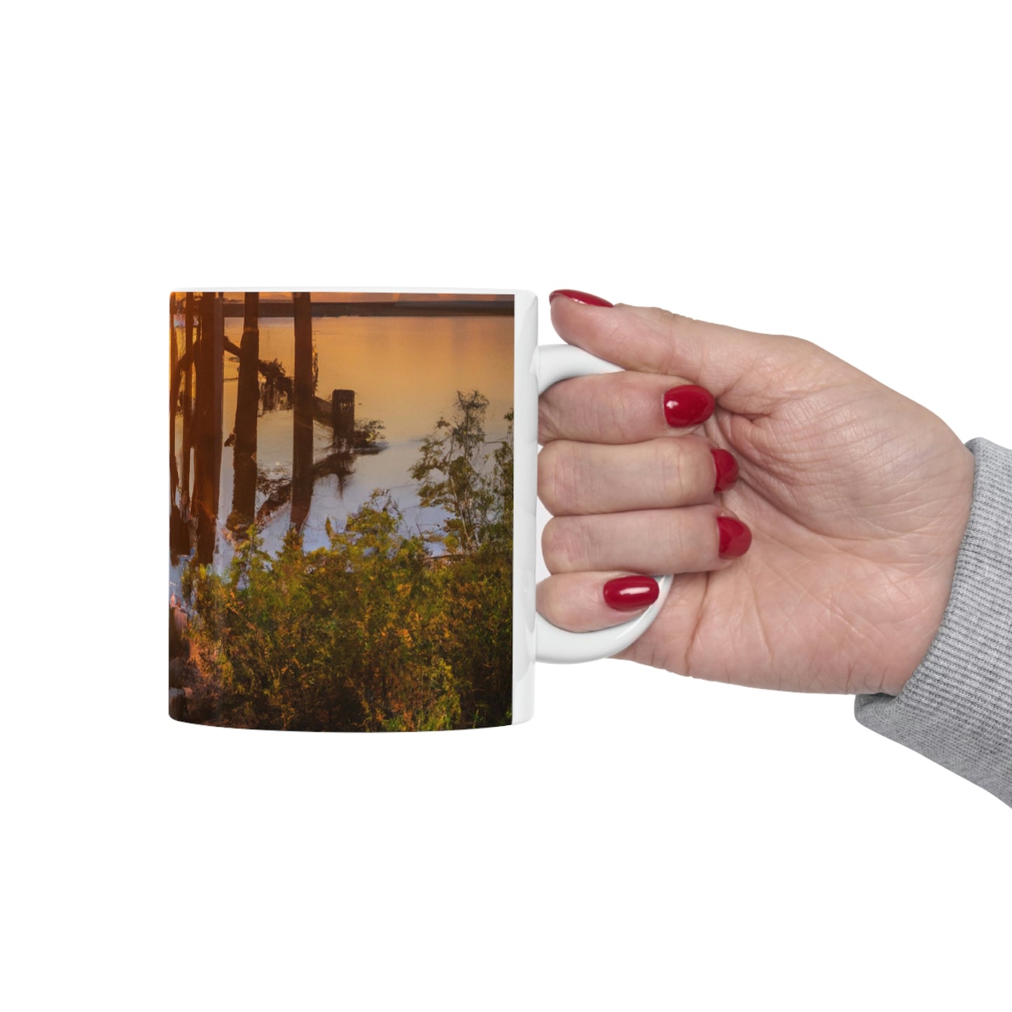 "Amanecer Eterno" - Taza de Cerámica Alienígena 11 oz