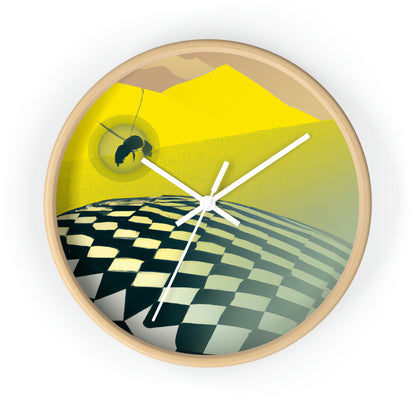 "Lost and Found in the Desert: A Bee's Journey" - The Alien Wall Clock