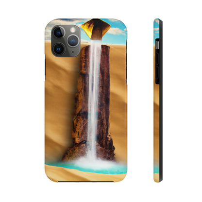 "Einsamer Wasserfall in einer trostlosen Wüste" - Die Alien Tough Phone Cases