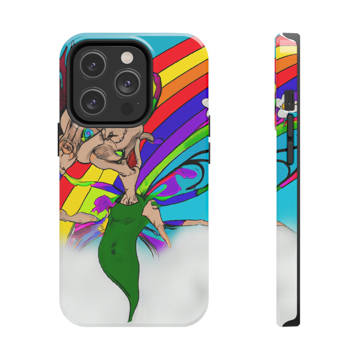 Rainbow Mischief Fairy - Die Alien Tough Phone Cases