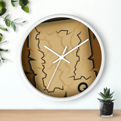 "The Mysterious Map of Buried Treasures" - The Alien Wall Clock