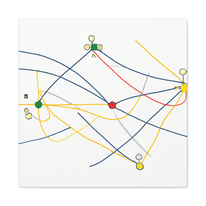 „Erforschung der dynamischen Topologie: Kunstvolle Visualisierung einer Netzwerkstruktur.“ - Das Alien-Canva