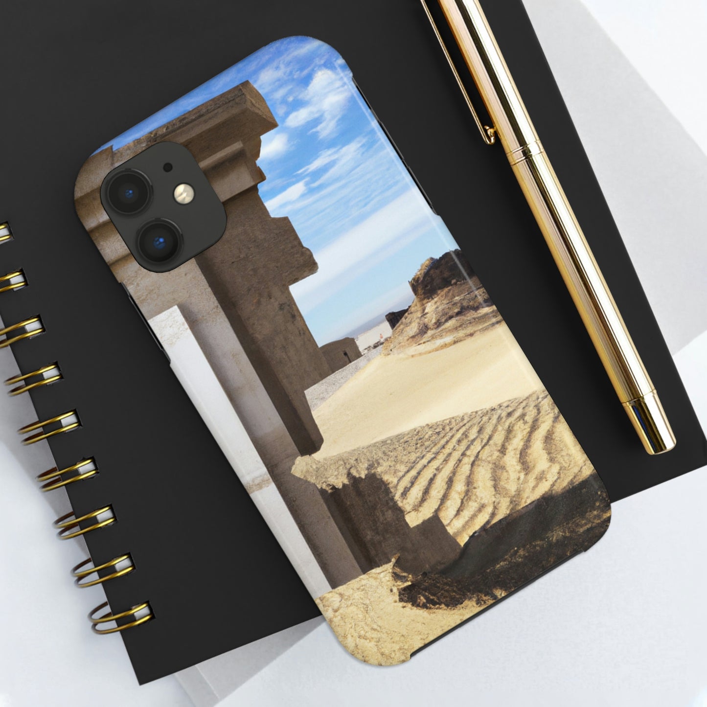 "Lost in the Sands: Discovering the Ancient Temple" - The Alien Tough Phone Cases