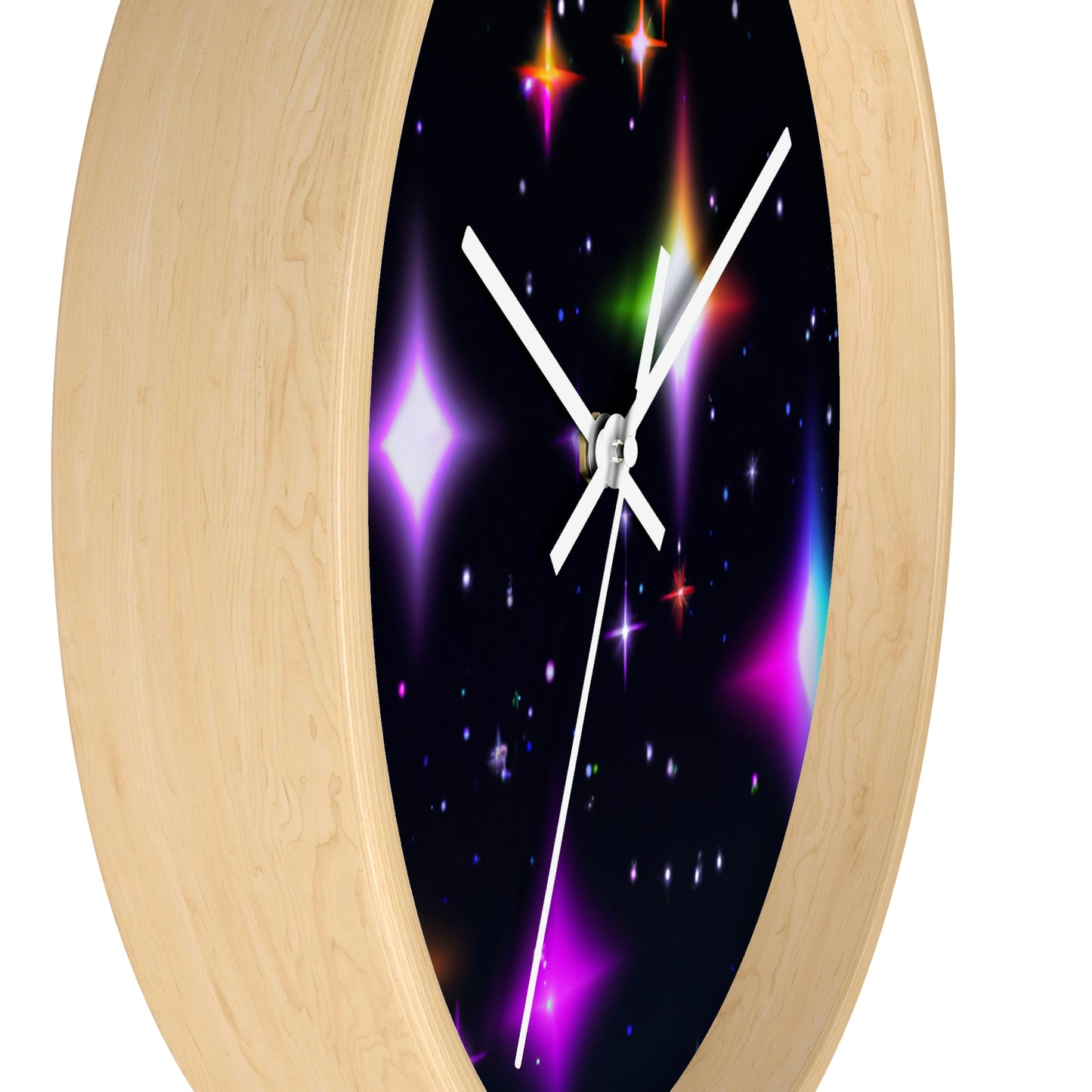 "Nighttime Galaxy of Colors" - The Alien Wall Clock