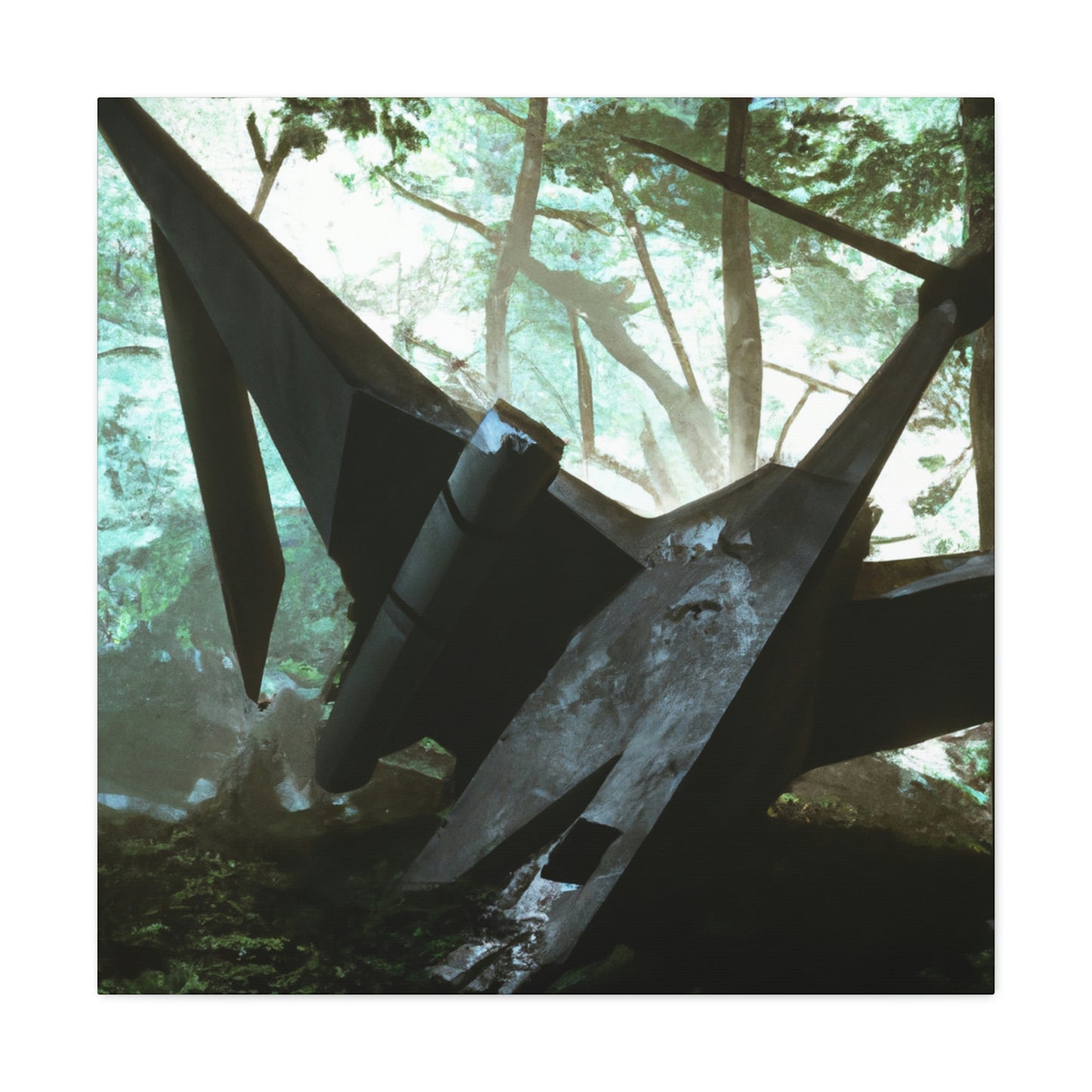 "Lost Amongst the Trees: A Tale of a Crashed Spaceship" - The Alien Canva