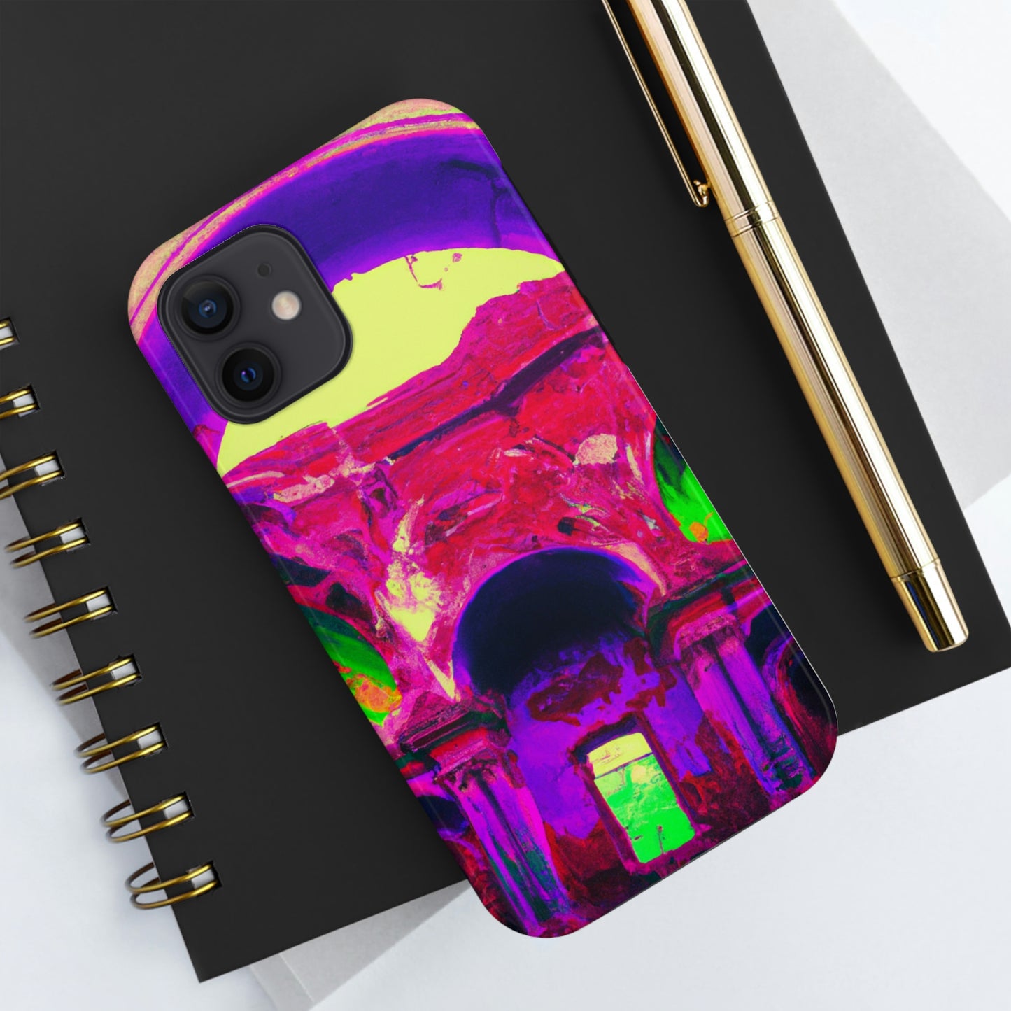 Mystical Madness: Crazy Colors in the Forgotten Cathedral - The Alien Tough Phone Cases