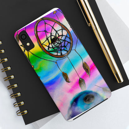 "Una galaxia de sueños: un colorido atrapasueños captura el polvo de estrellas que cae" - The Alien Tough Phone Cases