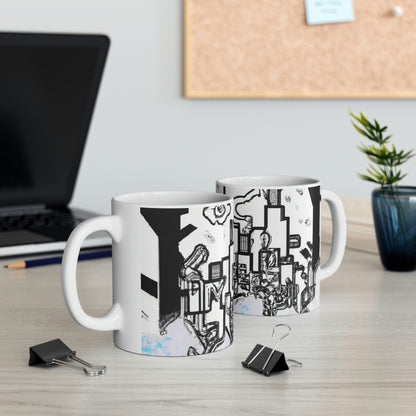 "Ghostly Haze: The Forgotten City". - The Alien Ceramic Mug 11 oz