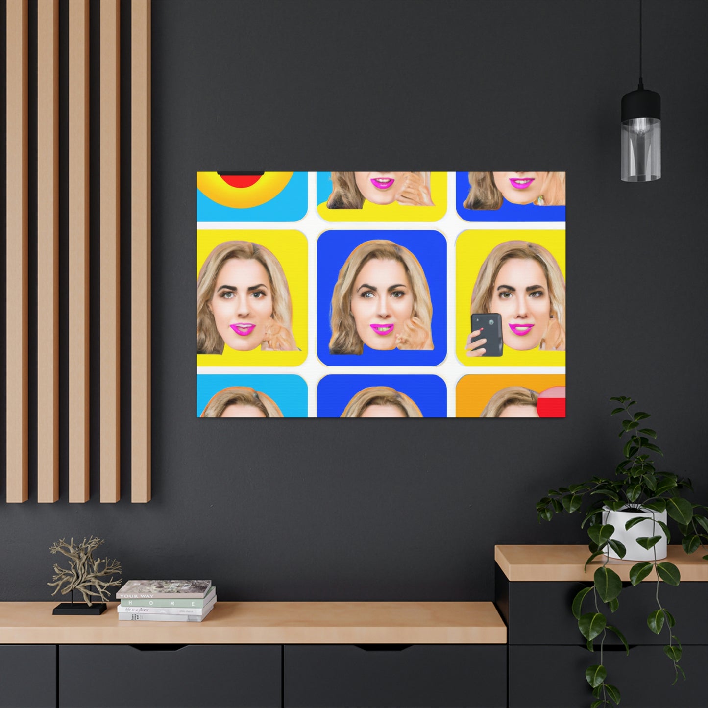 "Emoji-zing a una celebridad: un retrato de arte pop" - The Alien Canva