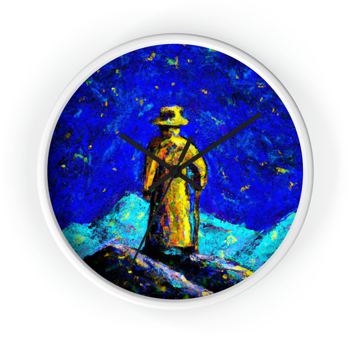 "Lone Mage on the Frozen Summit" - El reloj de pared alienígena