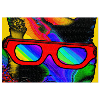 "Coole Katze mit Sonnenbrille" - Das Alien-Puzzle