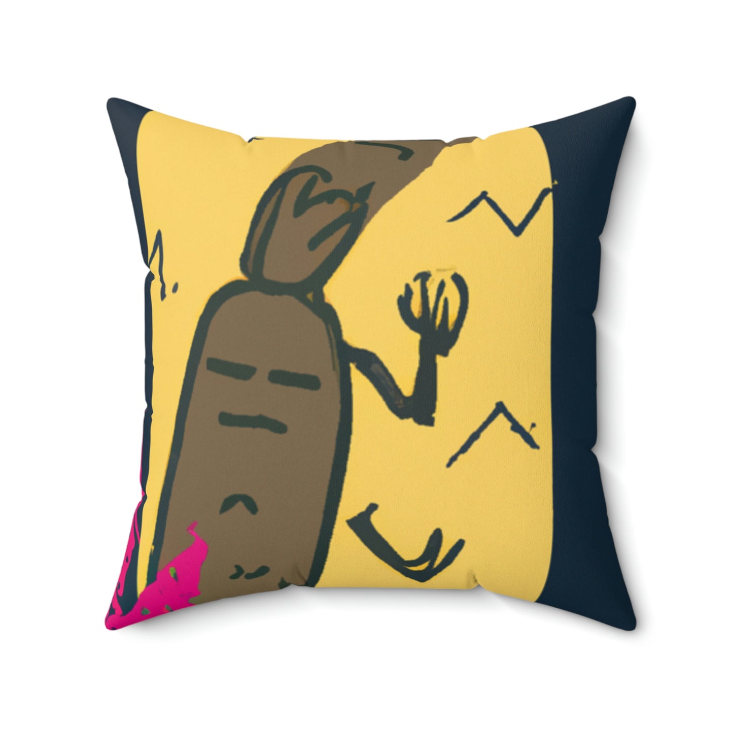 "Flucht vor dem Museumsmonster" - Das Alien Square Pillow