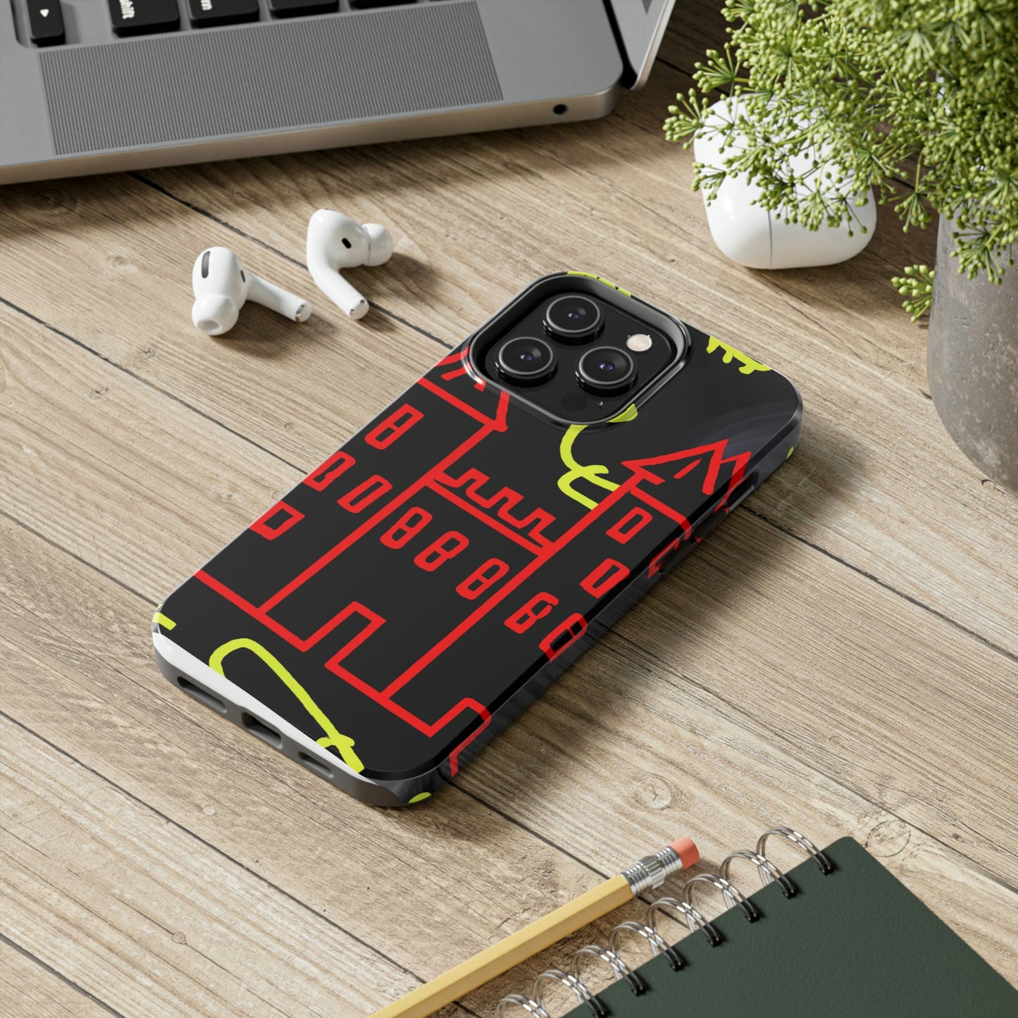 „Ein verwunschener Schatten: Die dunklen Geheimnisse des alten Schlosses in einer düsteren Nacht“ – The Alien Tough Phone Cases