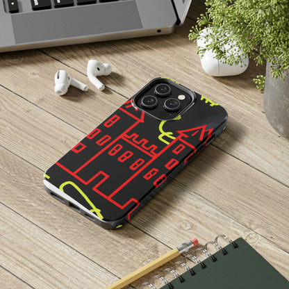 "Una sombra embrujada: Los oscuros secretos del viejo castillo en una noche sombría" - The Alien Tough Phone Cases