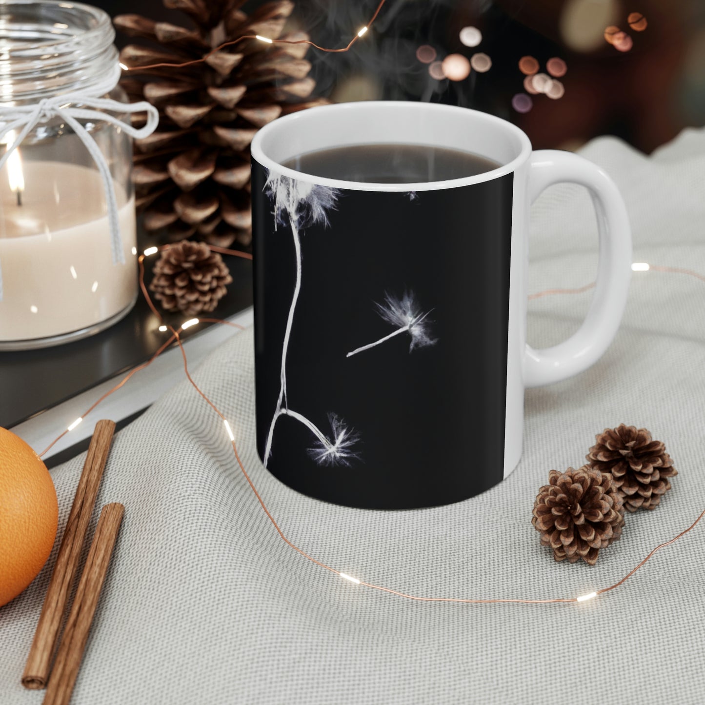 „A Dandelion Flicker in the Midnight Breeze“ – The Alien Keramiktasse 11 oz