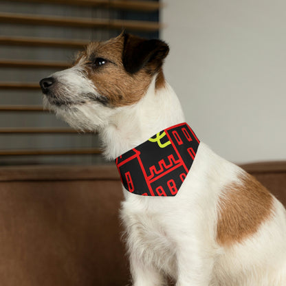 "A Haunted Shadow: The Dark Secrets of the Old Castle on a Gloomy Night" - The Alien Pet Bandana Collar