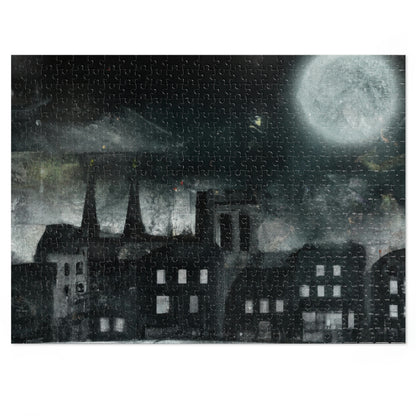 "Luminous Nocturne: A City Lit By Moonlight" - The Alien Jigsaw Puzzle