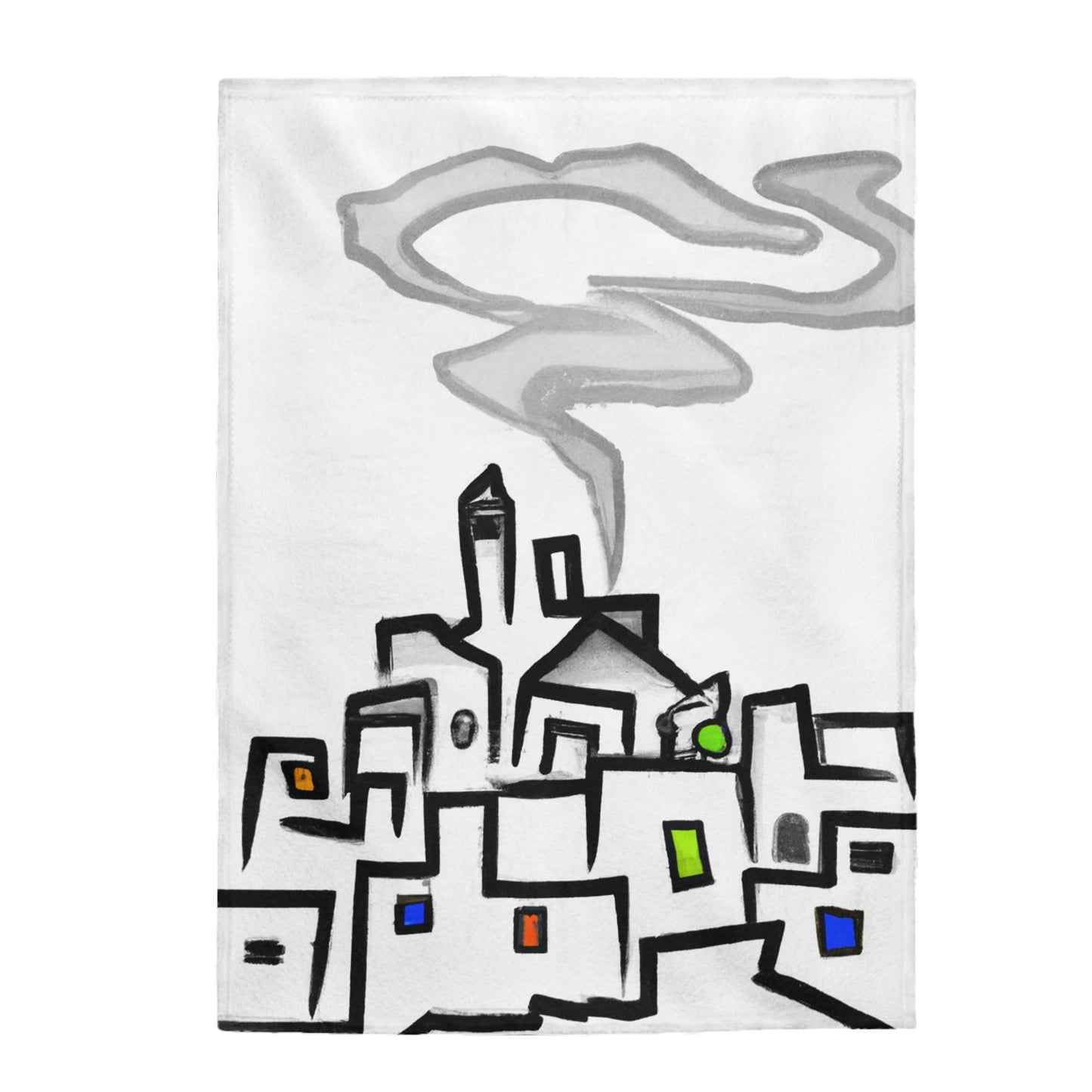 The City In The Mist - The Alien Velveteen Plush Blanket