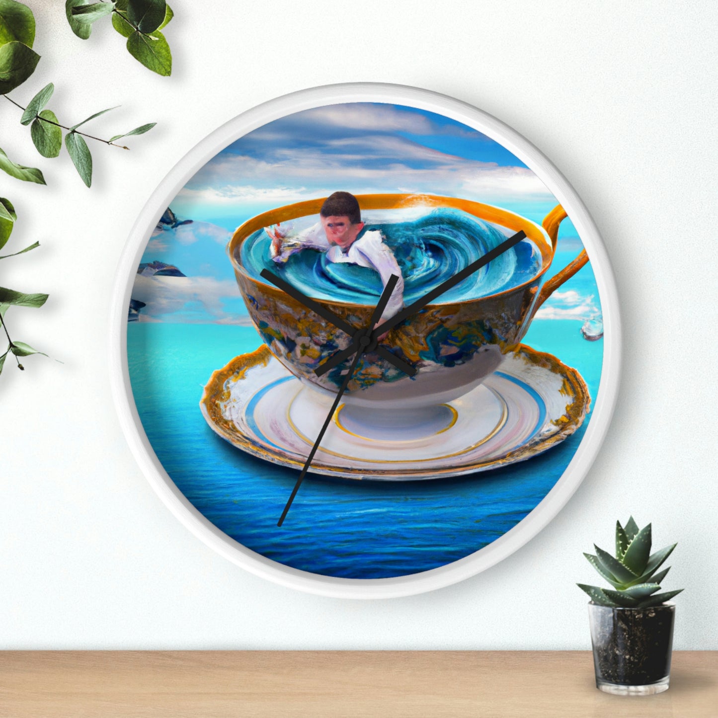 "Adrift in a China Cup: The Story of a Lost Child's Oceanic Adventure" - The Alien Wall Clock