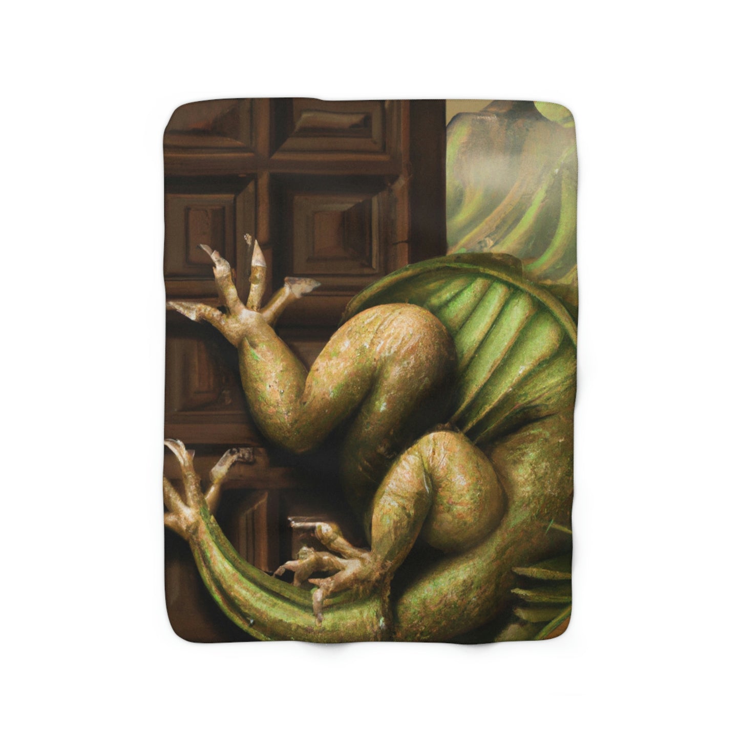 Guardian of the Hidden Door: The Slumbering Dragon - The Alien Sherpa Fleece Blanket