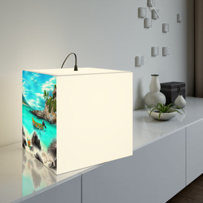 "Caribbean Fiesta on the Beach - A Digital Exploration of Mexican Culture" - The Alien Light Cube Lamp