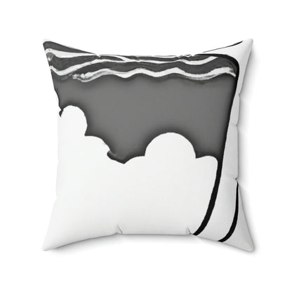 The Mystic Mist of the Mountain - The Alien Square Pillow