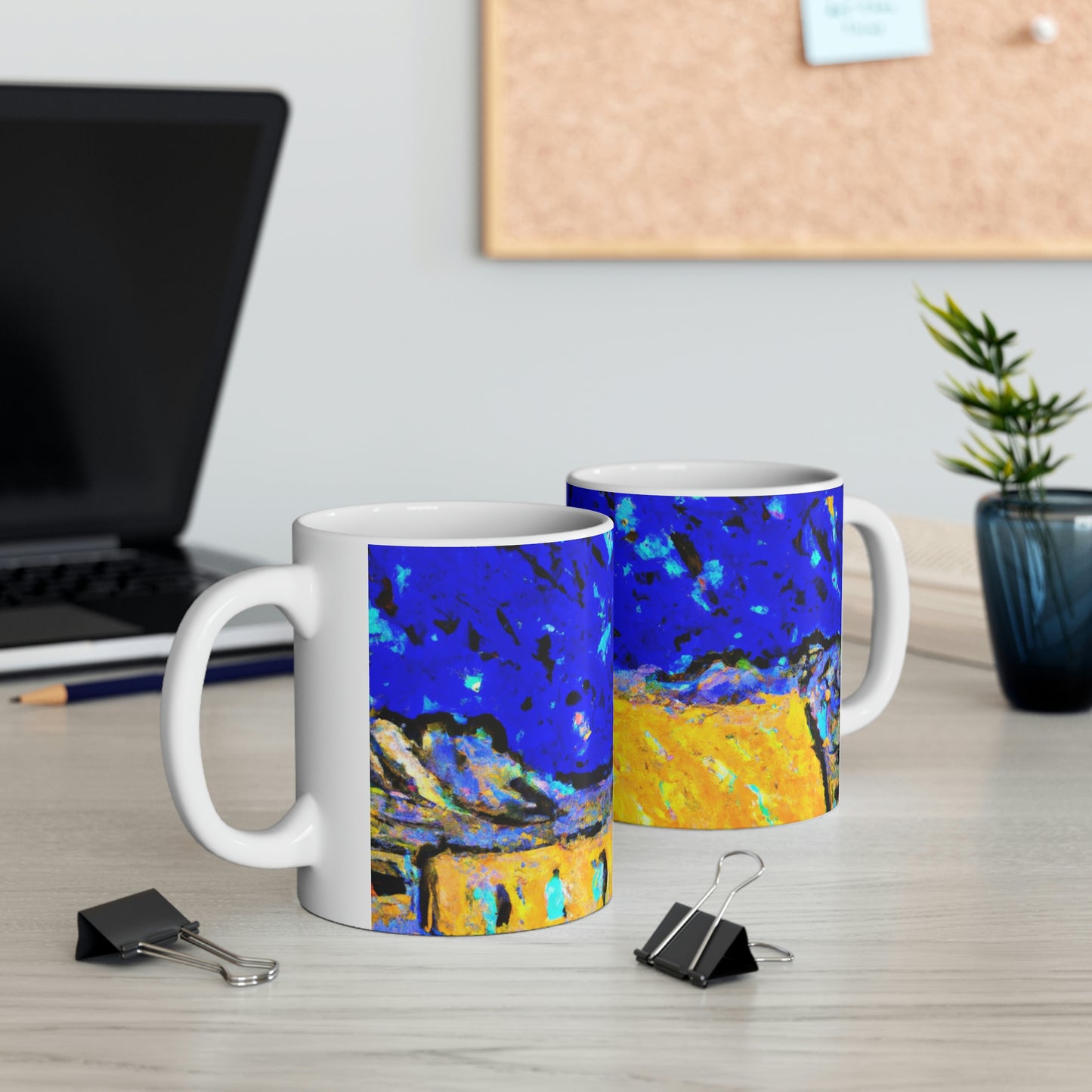 "Enchanted Sands of the Night Sky" - The Alien Ceramic Mug 11 oz