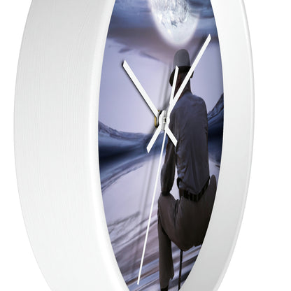 Moonlight Reflections on a Quiet Lake - The Alien Wall Clock