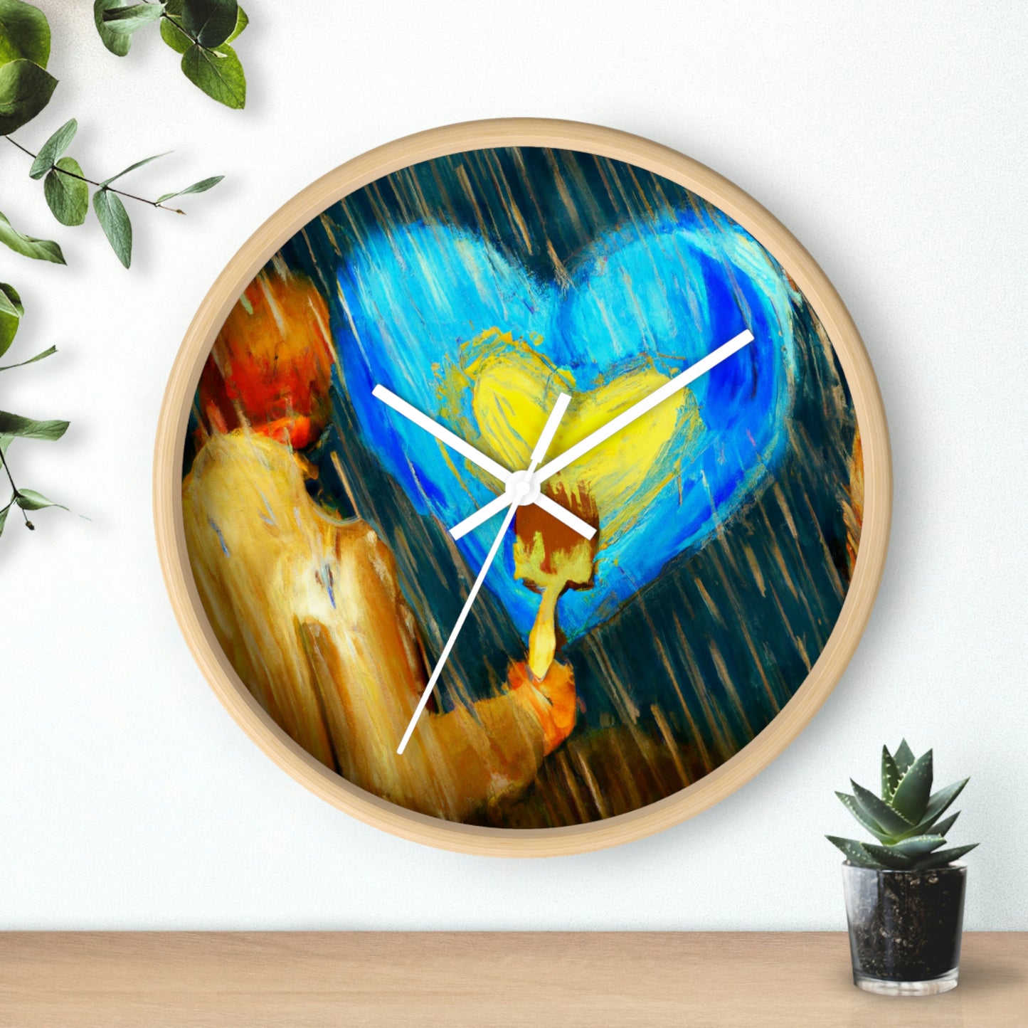 "Life-size Love in a Stormy Sky" - The Alien Wall Clock