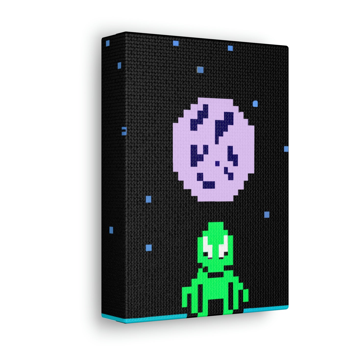 "Lonely Witness of the Night Sky" - The Alien Canva Pixel Art