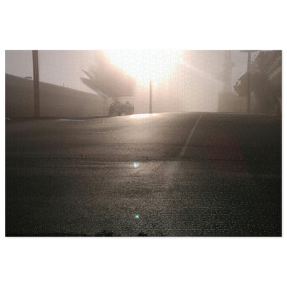 "A Gleaming Dawn in a Misty City". - The Alien Jigsaw Puzzle