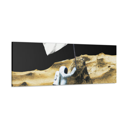 "Claiming Space: The Astronaut's Asteroid Flag Planting" - The Alien Canva