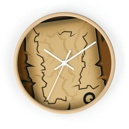 "The Mysterious Map of Buried Treasures" - The Alien Wall Clock