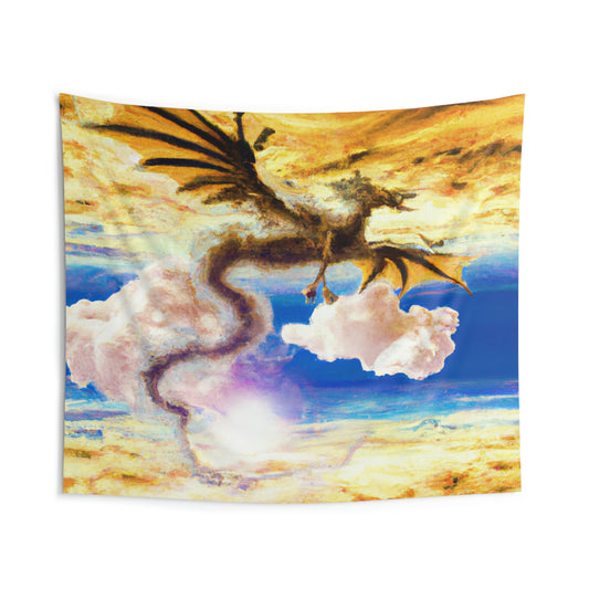 "Un resplandor celestial con un dragón místico" - The Alien Wall Tapestries