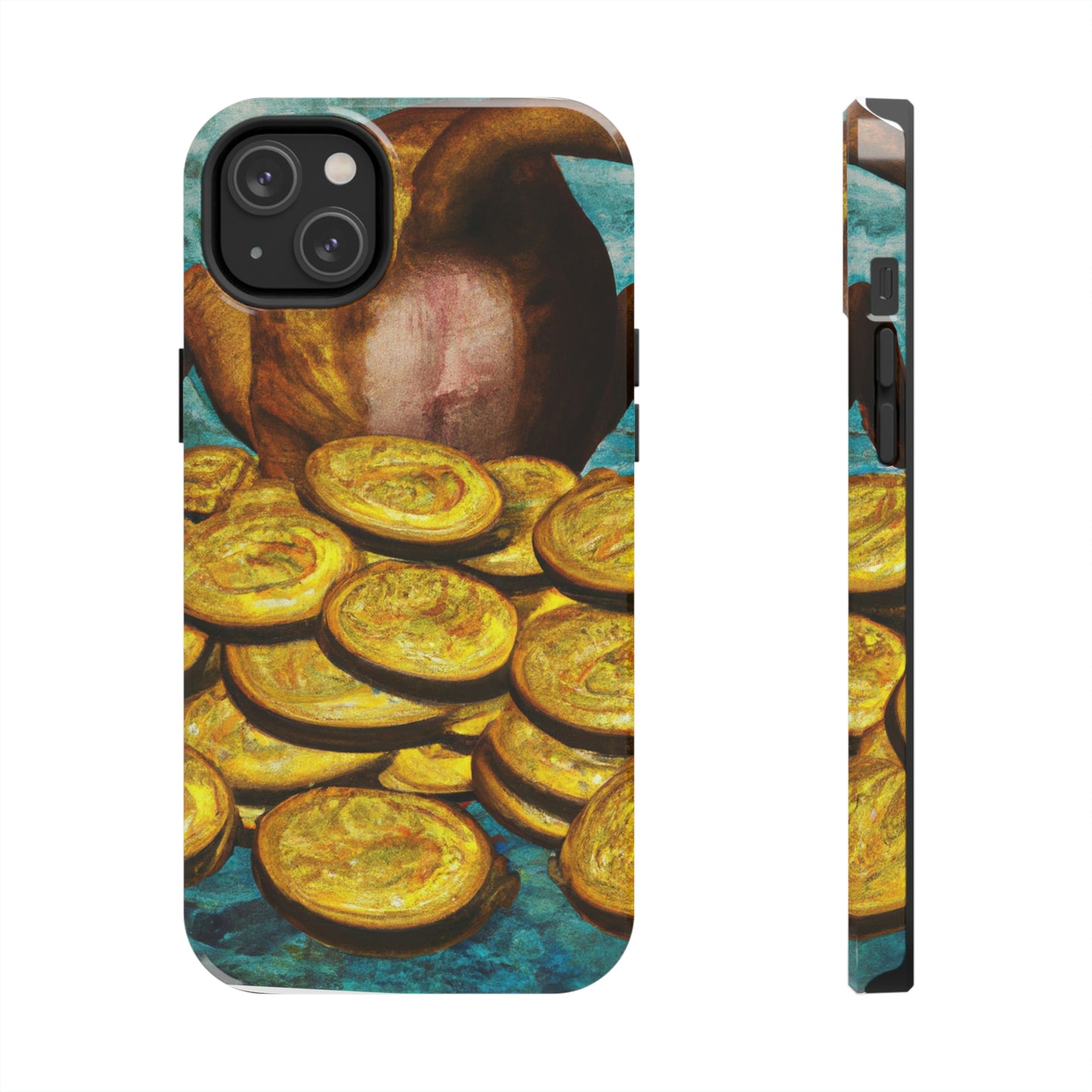 "Feline Fortune in a Foliage of Finances" - Die Alien Tough Phone Cases