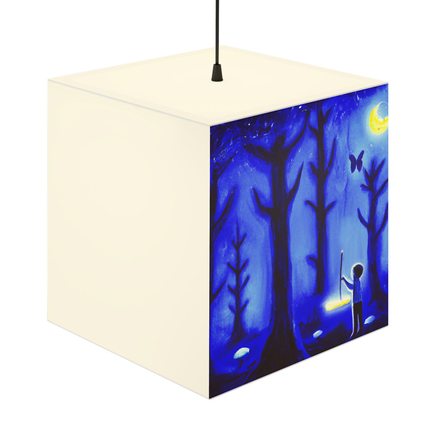 "A Journey Through the Moonlit Forest" - The Alien Light Cube Lamp