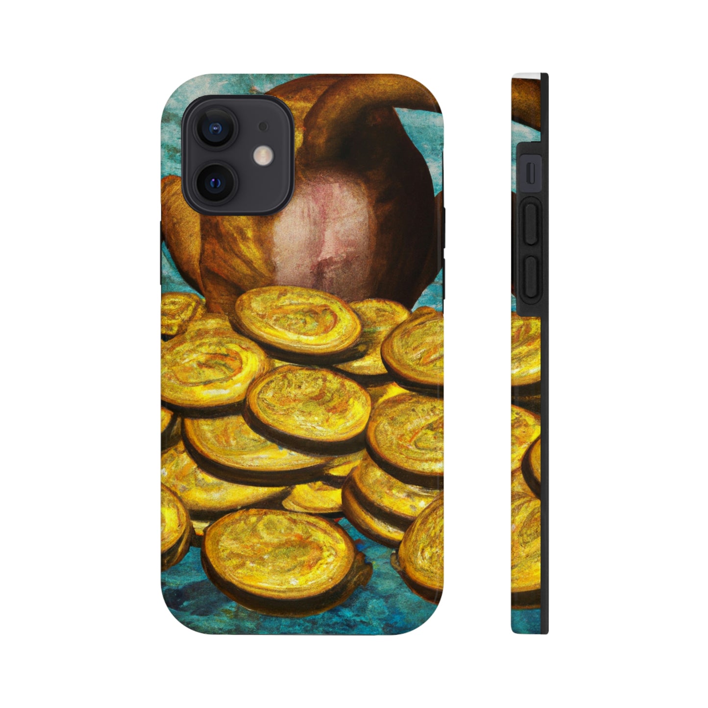 "Feline Fortune in a Foliage of Finances" - Die Alien Tough Phone Cases