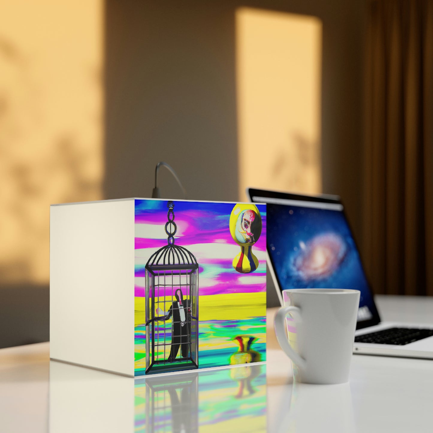 "Ein Gefängnis der brillanten Farben" - Die Alien Light Cube Lampe