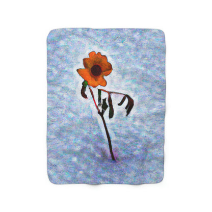 "A Flower Refusing to Shiver" - The Alien Sherpa Fleece Blanket