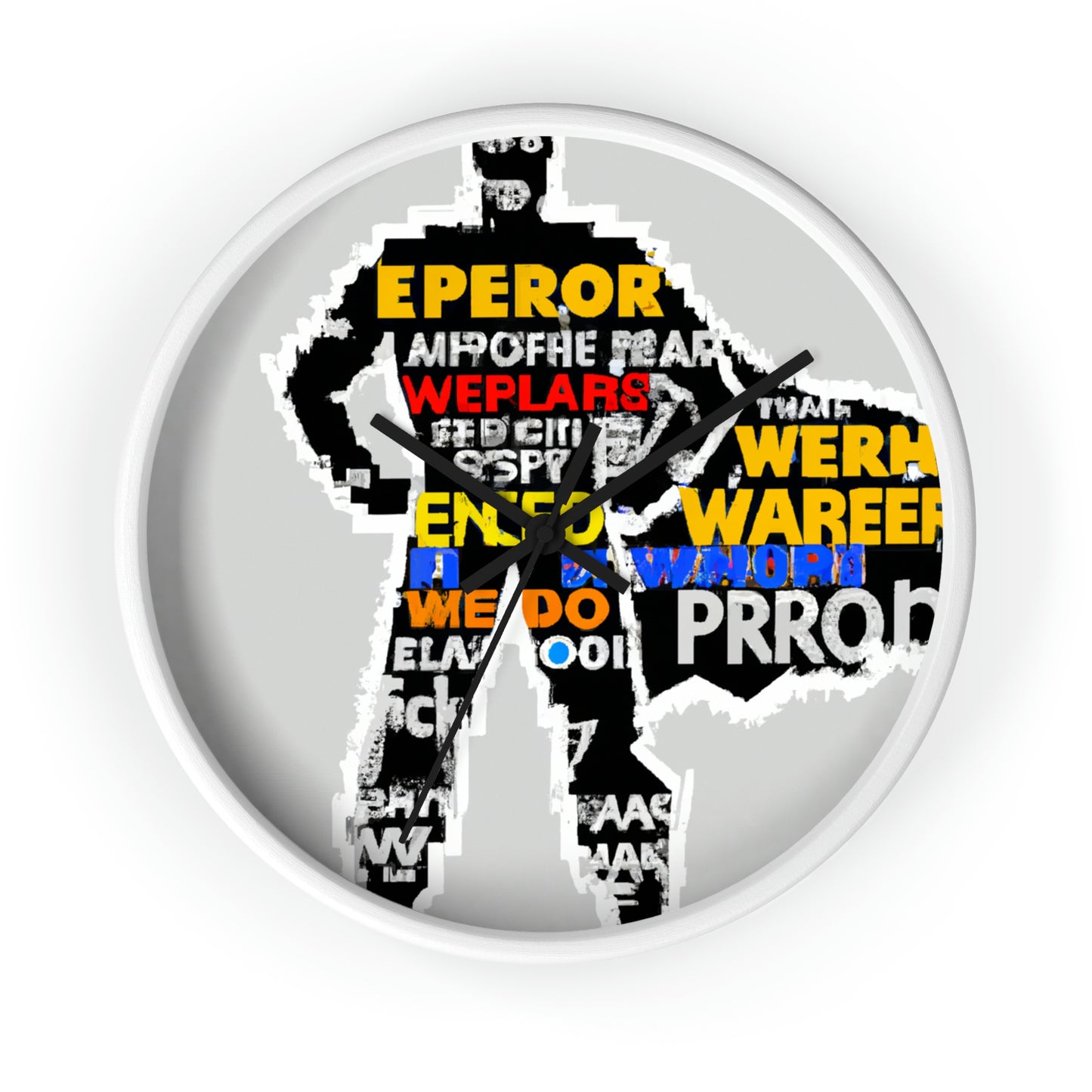 Superhero Word Pop Art - The Alien Wall Clock