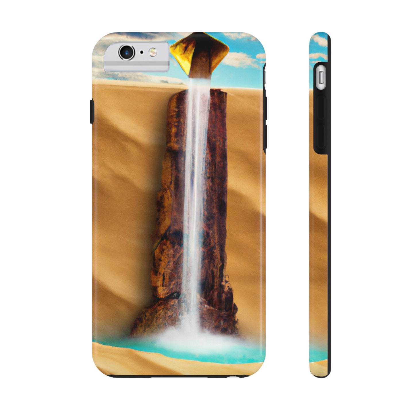 "Einsamer Wasserfall in einer trostlosen Wüste" - Die Alien Tough Phone Cases