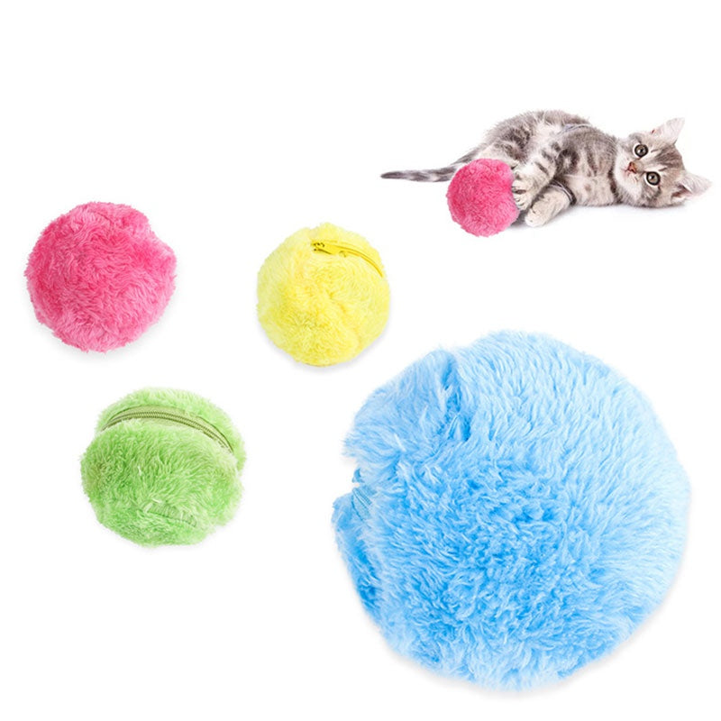 Magic Roller Ball Activation Automatic Ball Dog Cat Interactive Funny Chew Plush Electric Rolling Ball Pet Dog Cat Toy