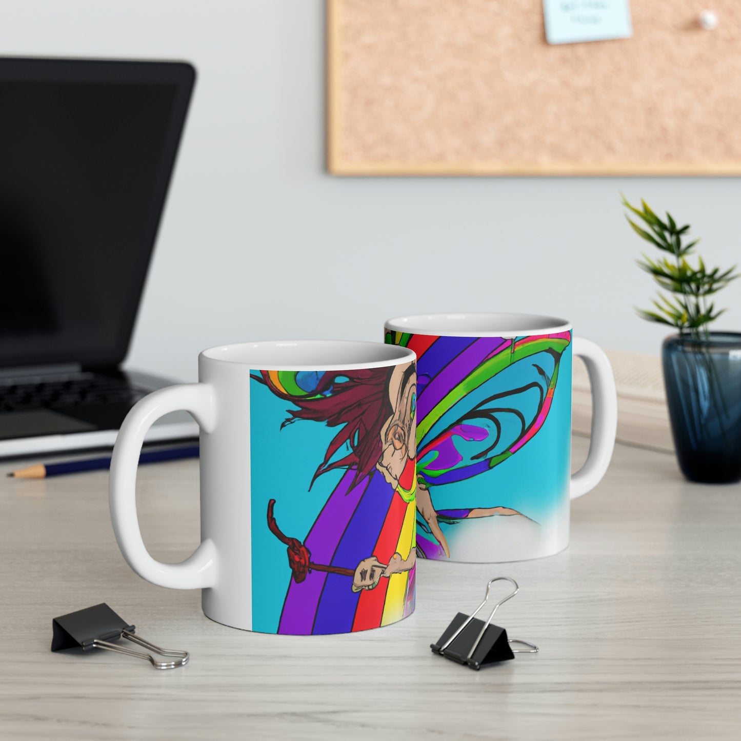 Rainbow Mischief Fairy - The Alien Ceramic Mug 11 oz