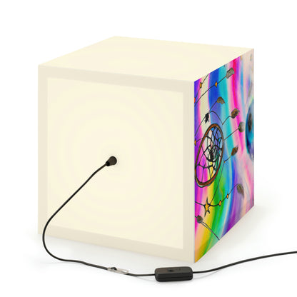 "A Galaxy of Dreams: A Colorful Dreamcatcher Captures Falling Stardust" - The Alien Light Cube Lamp