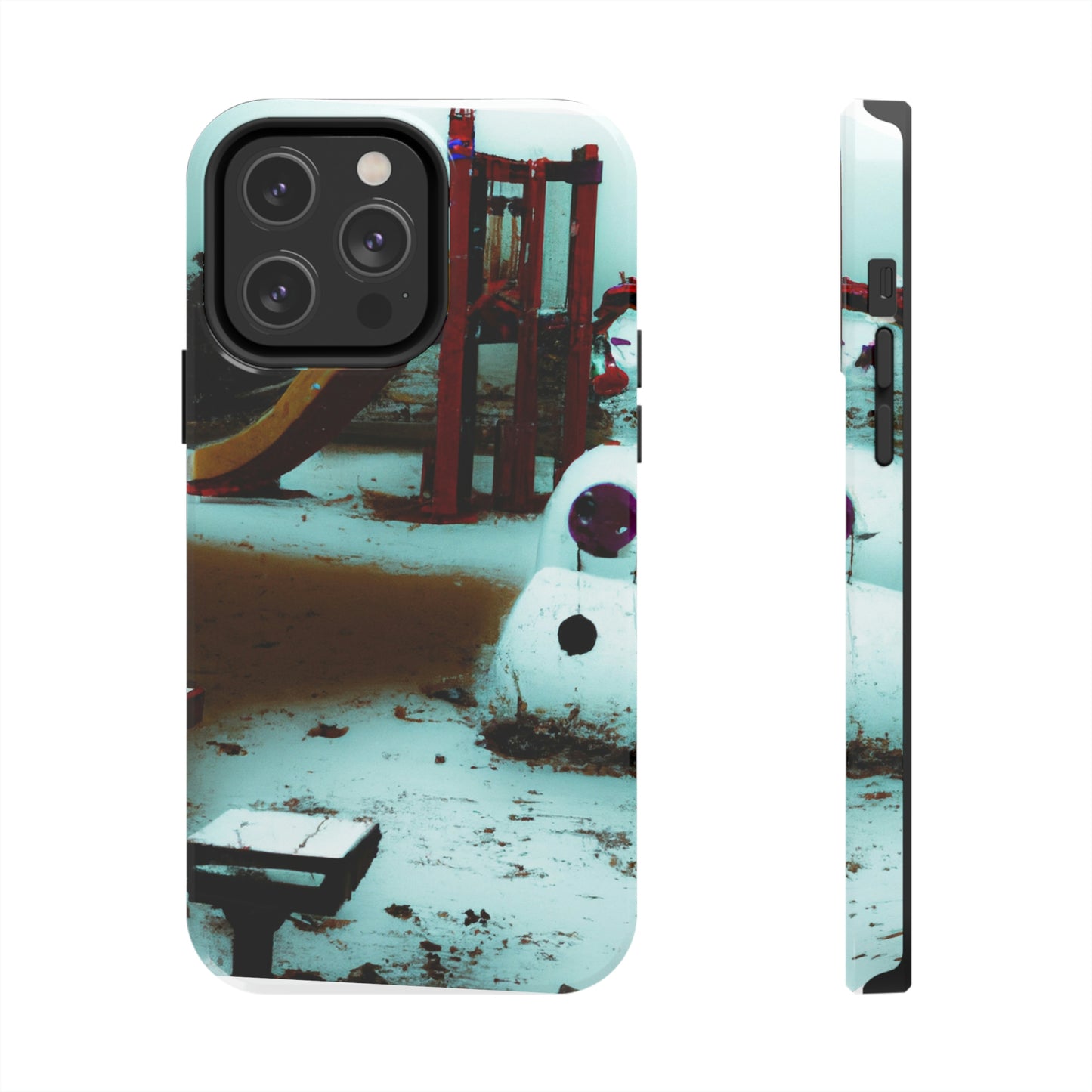 "Melancholy Snowman in a Silent Playground" - The Alien Tough Phone Cases